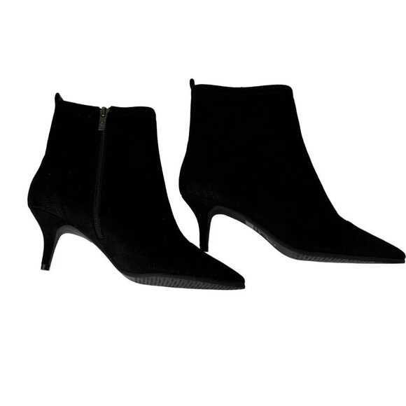Adrianna Papell NEW Helene Micro Suede Black Ankle Bootie Pump Heels 7M & 7.5M - Picture 3 of 13
